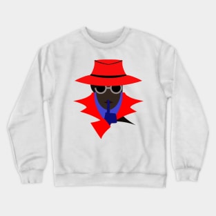 Lady Red shush (afro): A Cybersecurity Design Crewneck Sweatshirt